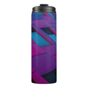 Garrafa Térmica Vista inferior da construção roxa