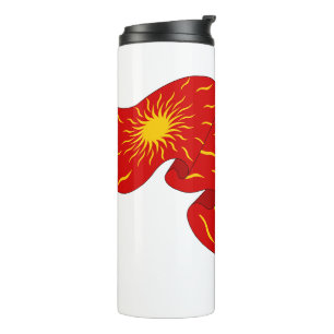 Garrafa Térmica Viva a França! Oriflama Vermelha com Sol
