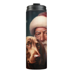 Garrafa Térmica Vizsla com Papai Noel Natal Festivo