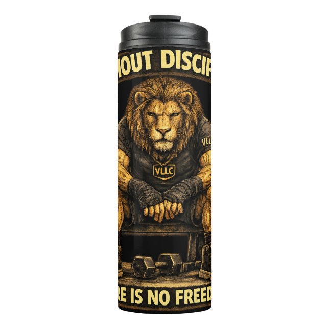 Garrafa Térmica VLLC Without Discipline There Is No Freedom Gym  (Frente)