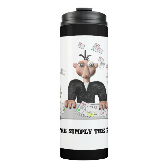 Garrafa Térmica Você é simplesmente o melhor texto personalizado (Frente)