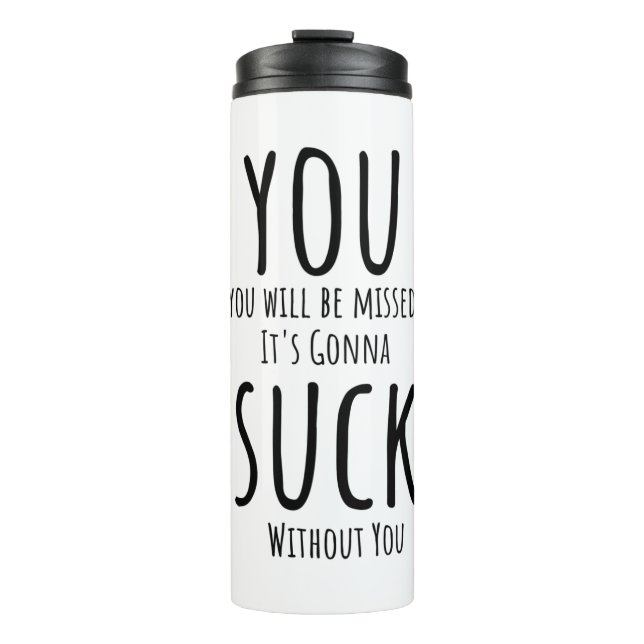 Garrafa Térmica Você está fugindo, saindo (Frente)