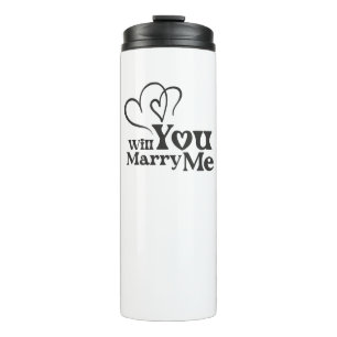 Garrafa Térmica Você me casado - Engraçado Proposta de Casamento