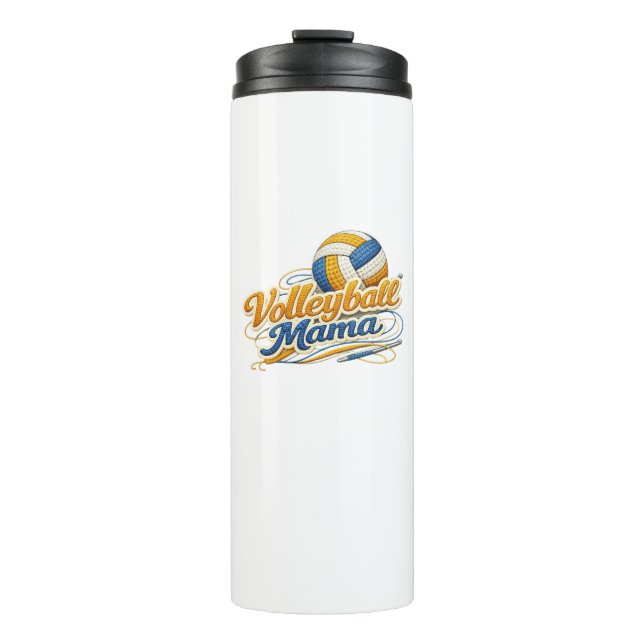 Garrafa Térmica Volleyball Mama Insulated Travel Mug – Retro Sport (Frente)