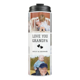 Garrafa Térmica Vovô - Colagem de Fotos Personalizada Tumbler Térm