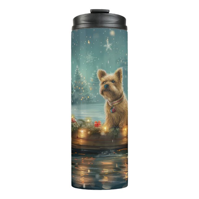 Garrafa Térmica Voyage festiva do Cairn Terrier Christmas (Frente)