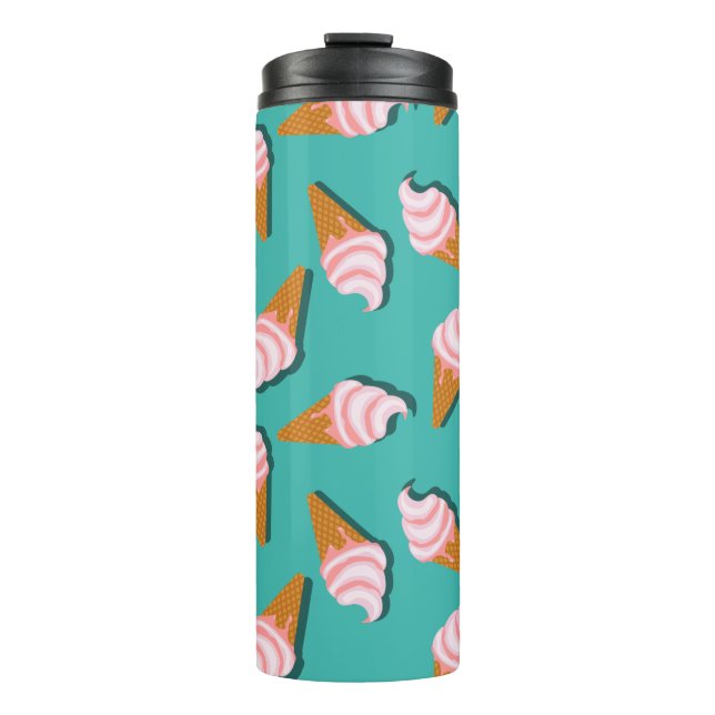 Garrafa Térmica Waffle cones ice cream and frozen yogurt pattern (Frente)