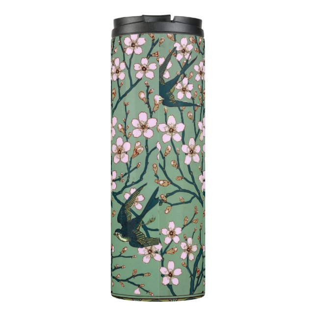 Garrafa Térmica Walter Crane - Swallows and Almond Blossoms Mug (Verso)