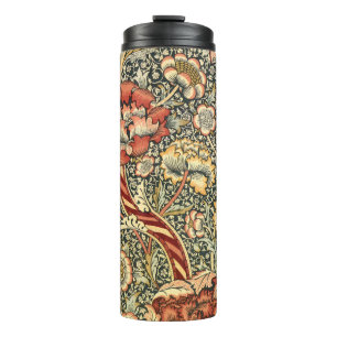 Garrafa Térmica Wandle por William Morris, Arte Fino Têxtil Vintag