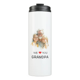 Garrafa Térmica We Love You Grandpa Thermal Tumbler | Custom Photo