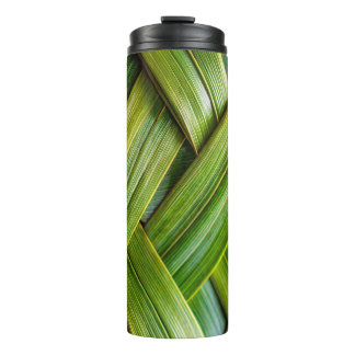 Garrafa Térmica Weave verde fresca de bambu