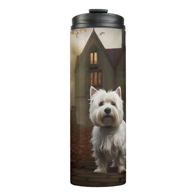 Garrafa Térmica West Highland White Terrier Halloween Scareen (Frente)