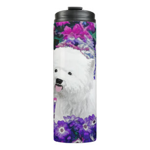 Garrafa Térmica West Highland White Terrier Pintando Arte Canina