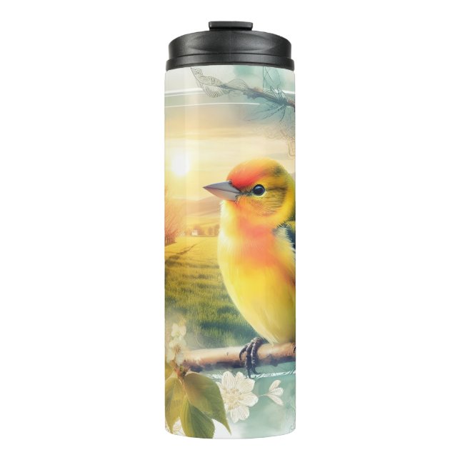 Garrafa Térmica Western Tanager Songbird Orchard Thermal Tumbler (Frente)