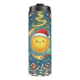 Garrafa Térmica  Whimsical Fun filled Solar System Christmas Party