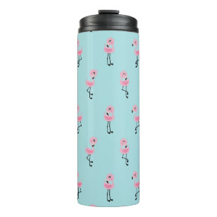 Garrafa Térmica Whimsical tropical flamingos