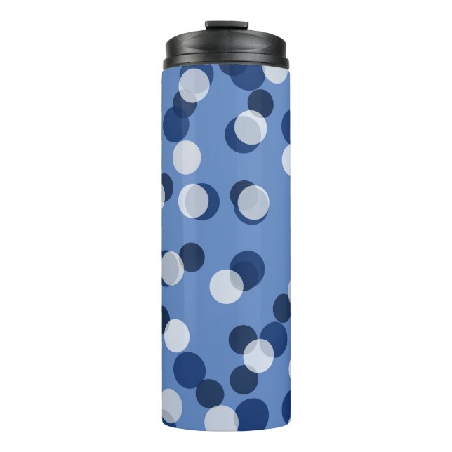 Garrafa Térmica white and blue polka dot (Frente)