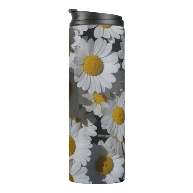 Garrafa Térmica White Daisies (Rotação à direita)
