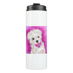 Garrafa Térmica White Yorkie Poo