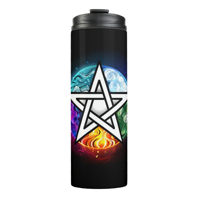 Garrafa Térmica Wiccan pentagram (Frente)