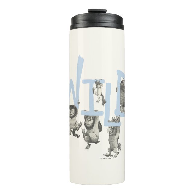 Garrafa Térmica WILD | Coisas Selvagens e Max - Azul (Frente)
