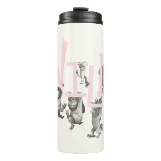 Garrafa Térmica WILD | Coisas Selvagens e Max - Rosa (Frente)