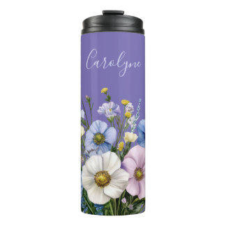 Garrafa Térmica Wildflowers & Add your name 