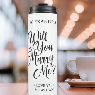 Garrafa Térmica “Will You Marry Me?” Thermal Tumbler – Elegant Pro