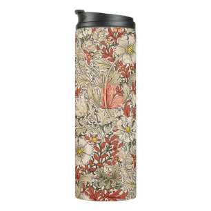 Garrafa Térmica William Morris Primavera Compton Flor Vintage Verm