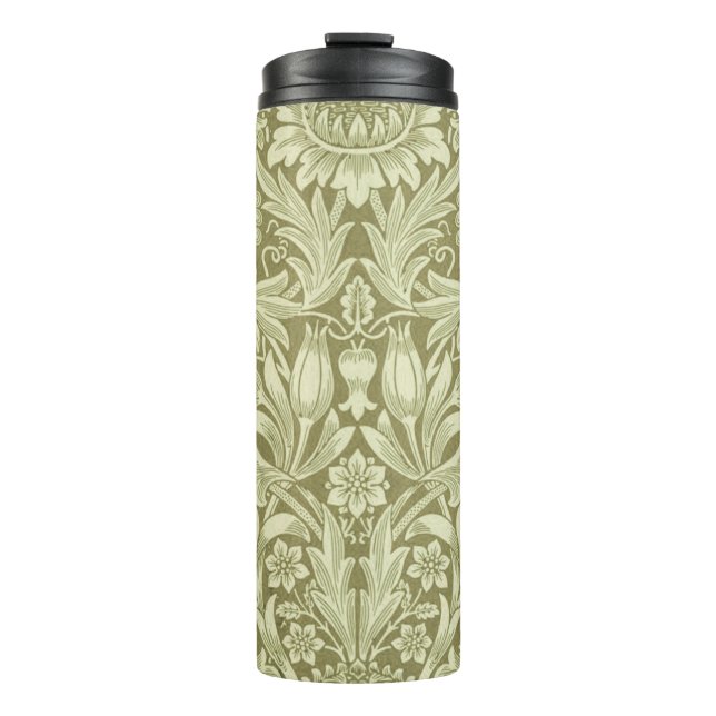 Garrafa Térmica William Morris Sunflower Green Flower (Frente)