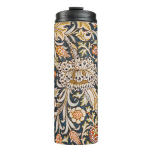 Garrafa Térmica William Morris Vintage Trent Azul Padrão Floral