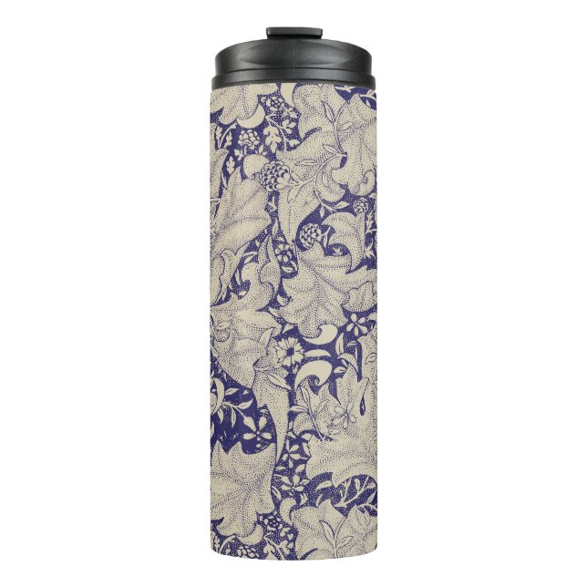 Garrafa Térmica William Morris Wallflower Blue damask (Frente)