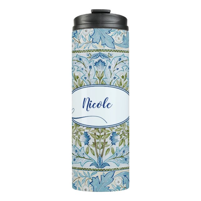 Garrafa Térmica William Morris & Wilhelmina Style Impressões (Frente)