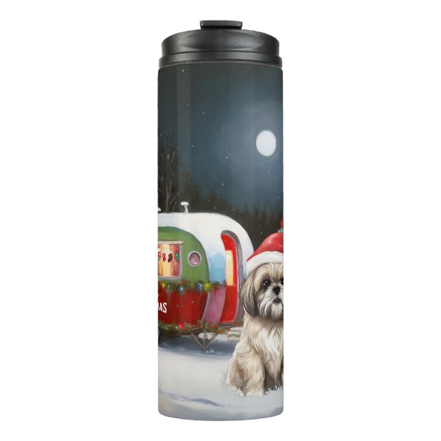 Garrafa Térmica Winter Havanese Caravan Christmas Adventure (Frente)