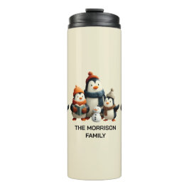 Garrafa Térmica Winter Penguin Family with Snowman