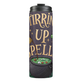 Garrafa Térmica Witchy Halloween Thermal Tumbler Stirring Up Spell