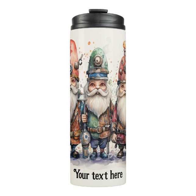 Garrafa Térmica Wizard Gnomos Steampunk (Frente)