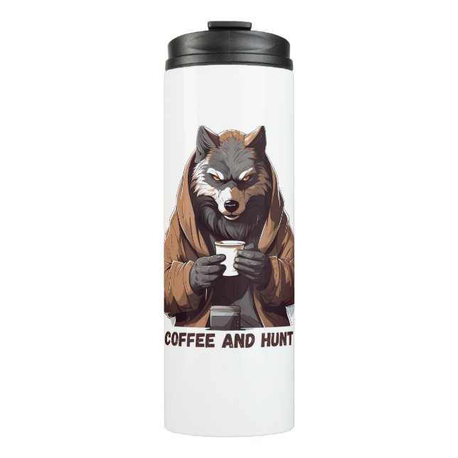 Garrafa Térmica Wolf Coffee E Hunt (Frente)