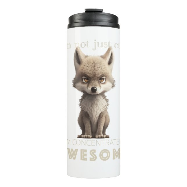 Garrafa Térmica Wolf Concentrado Incrível Bonito Adorável Engraçad (Frente)