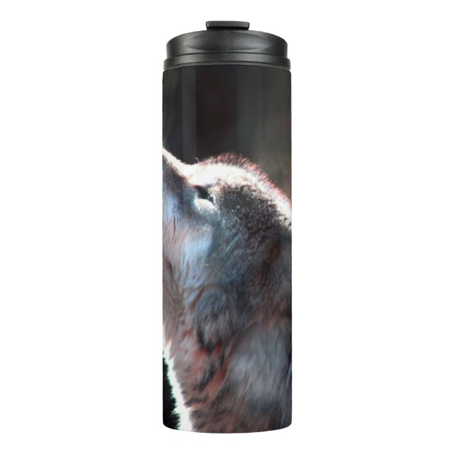 Garrafa Térmica Wolf Howling Lone Wolf (Frente)