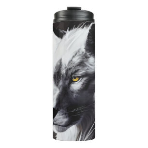 Garrafa Térmica Wolf Portrait Animal Painting Willife Adventure