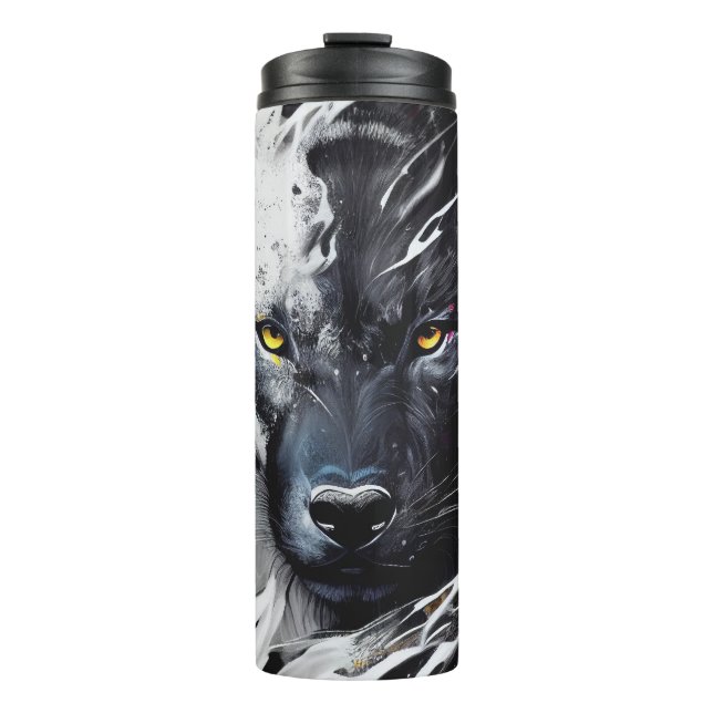 Garrafa Térmica Wolf Portrait Animal Painting Willife Adventure (Frente)