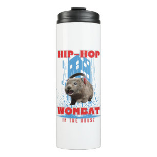 Garrafa Térmica Wombat de Hip Hop Música Animal Divertida