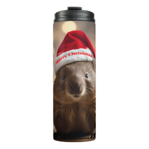 Garrafa Térmica "Wombat Wonderland: A Cozy Christmas Eve"