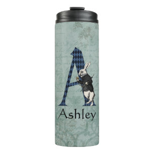 Garrafa Térmica Wonderland White Rabbit - Letra A