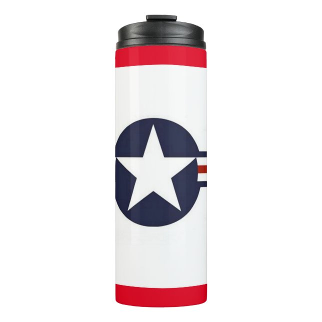Garrafa Térmica WW 2 Insignia de Aeronaves da Força Aérea dos Esta (Frente)
