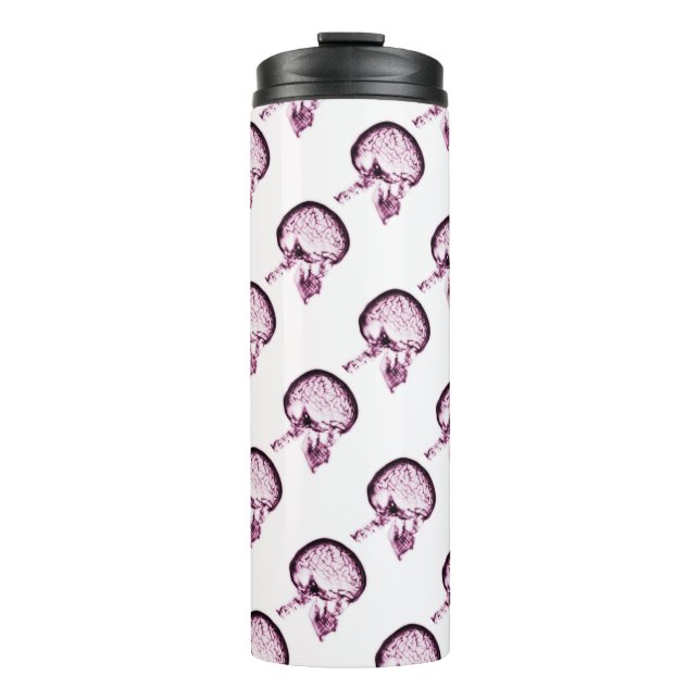 Garrafa Térmica X-Ray Vision Skull Brain Matéria - Rosa (Frente)