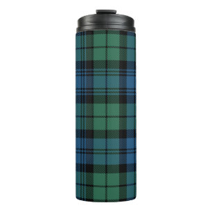 Garrafa Térmica Xadrez Clan Campbell Green Blue Check Tartan