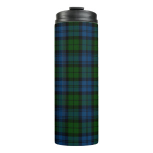 Garrafa Térmica Xadrez Clan Campbell Militar Tartan Black Green