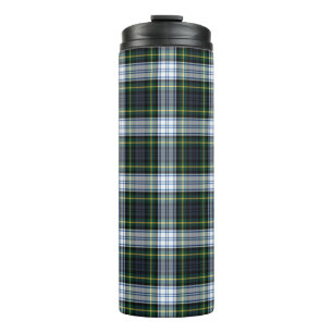 Garrafa Térmica Xadrez Clan Gordon White Green Check Tartan